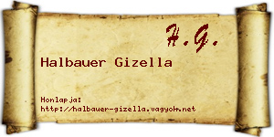 Halbauer Gizella névjegykártya